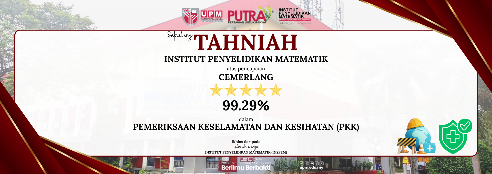 Tahniah INSPEM atas Pencapaian Cemerlang dalam Pemeriksaan Keselamatan dan Kesihatan